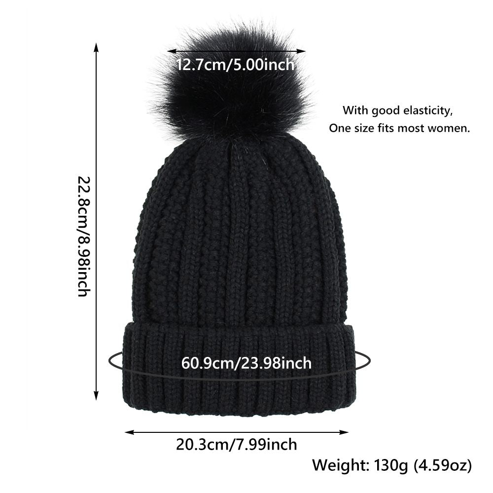 Satin Lined Pom Pom Hat