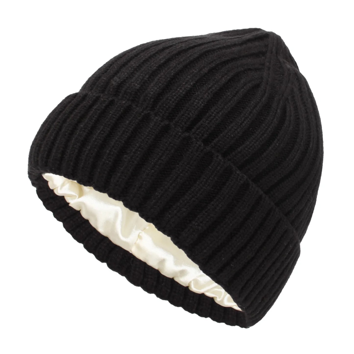 Kids - Silk Satin Lined Knitted Hat